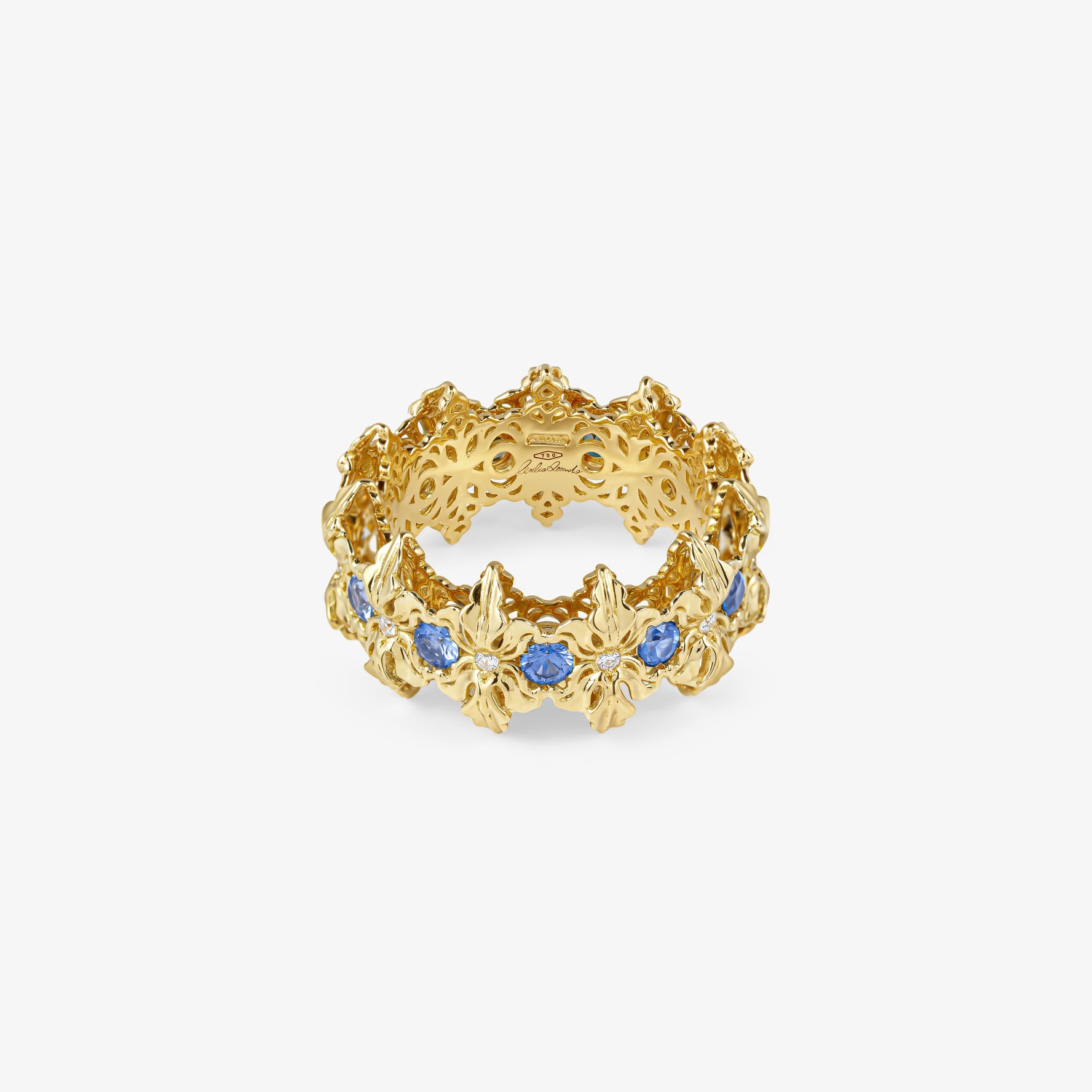 Majestica Anello Pietre Blue