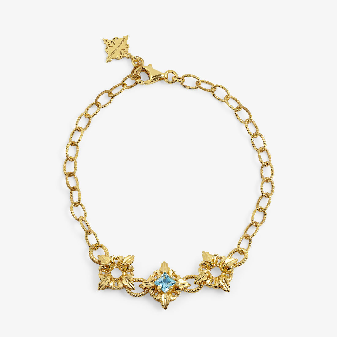 Octavia Bracciale Topazio Azzurro – Oro