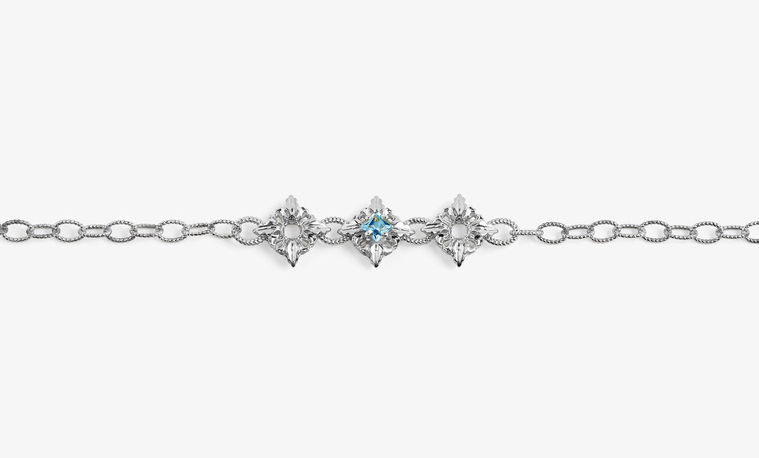 Octavia Bracciale Topazio Azzurro – Argento