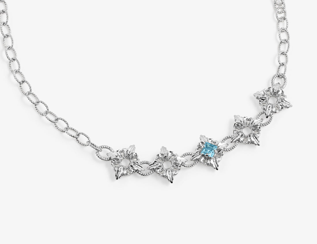 Octavia Collana Topazio Azzurro – Argento