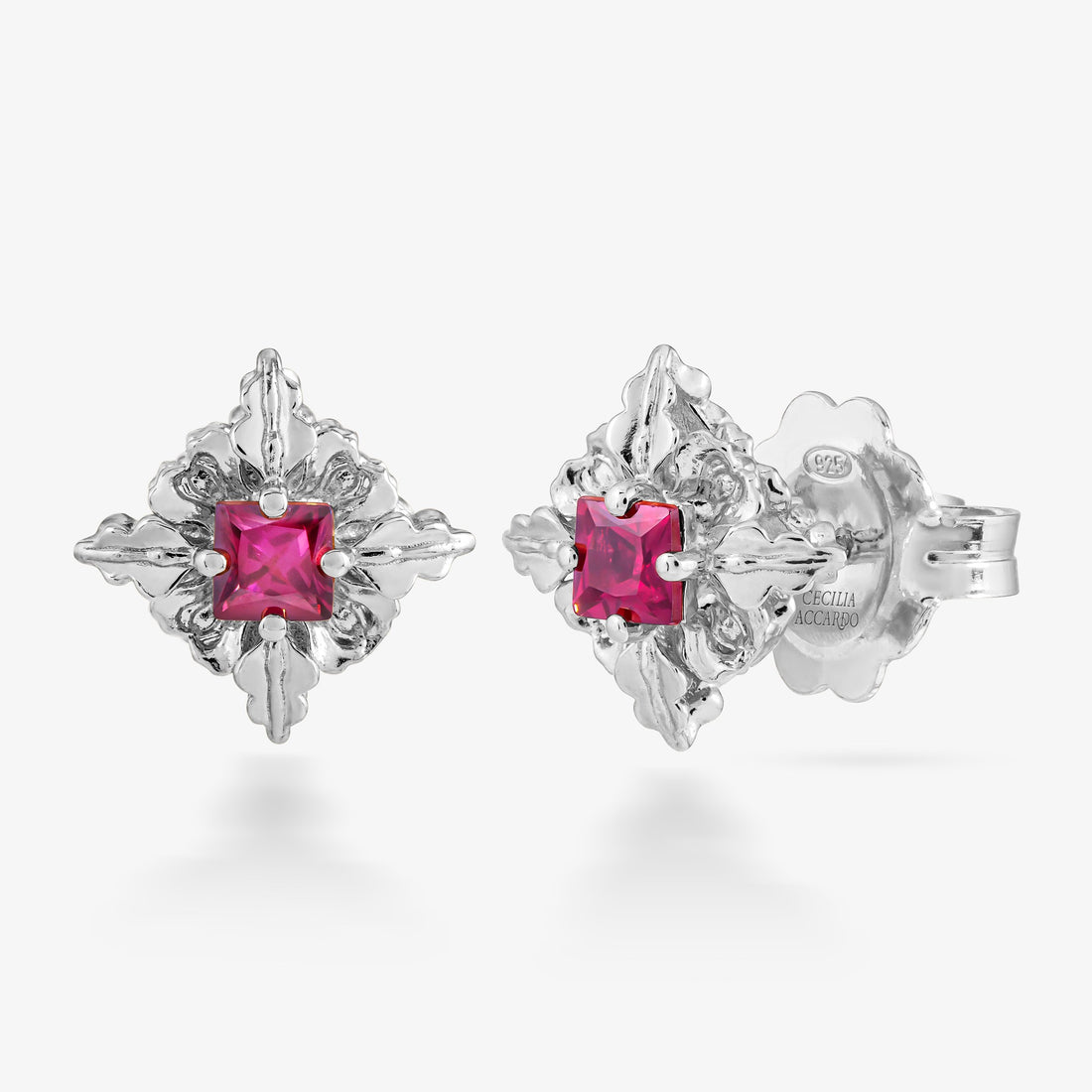 Octavia Orecchini Rodolite – Argento